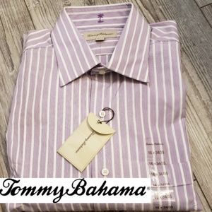 NWT Tommy Bahama Purple Button Shirt 16 34/35